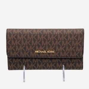 Michael Kors- Brown Travel Trifold Wallet